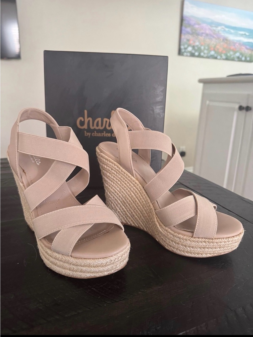CHARLES BY CHARLES DAVID, ALYCE Wedge,Size 8M, EUC
